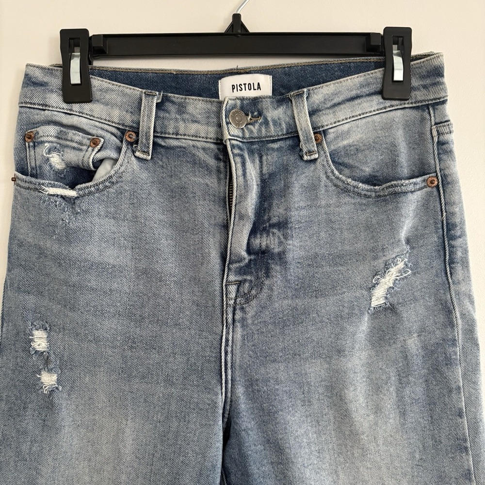 Pistola Charlie High Rise Straight Ankle Jean Augustus Light Wash 29 8 Denim